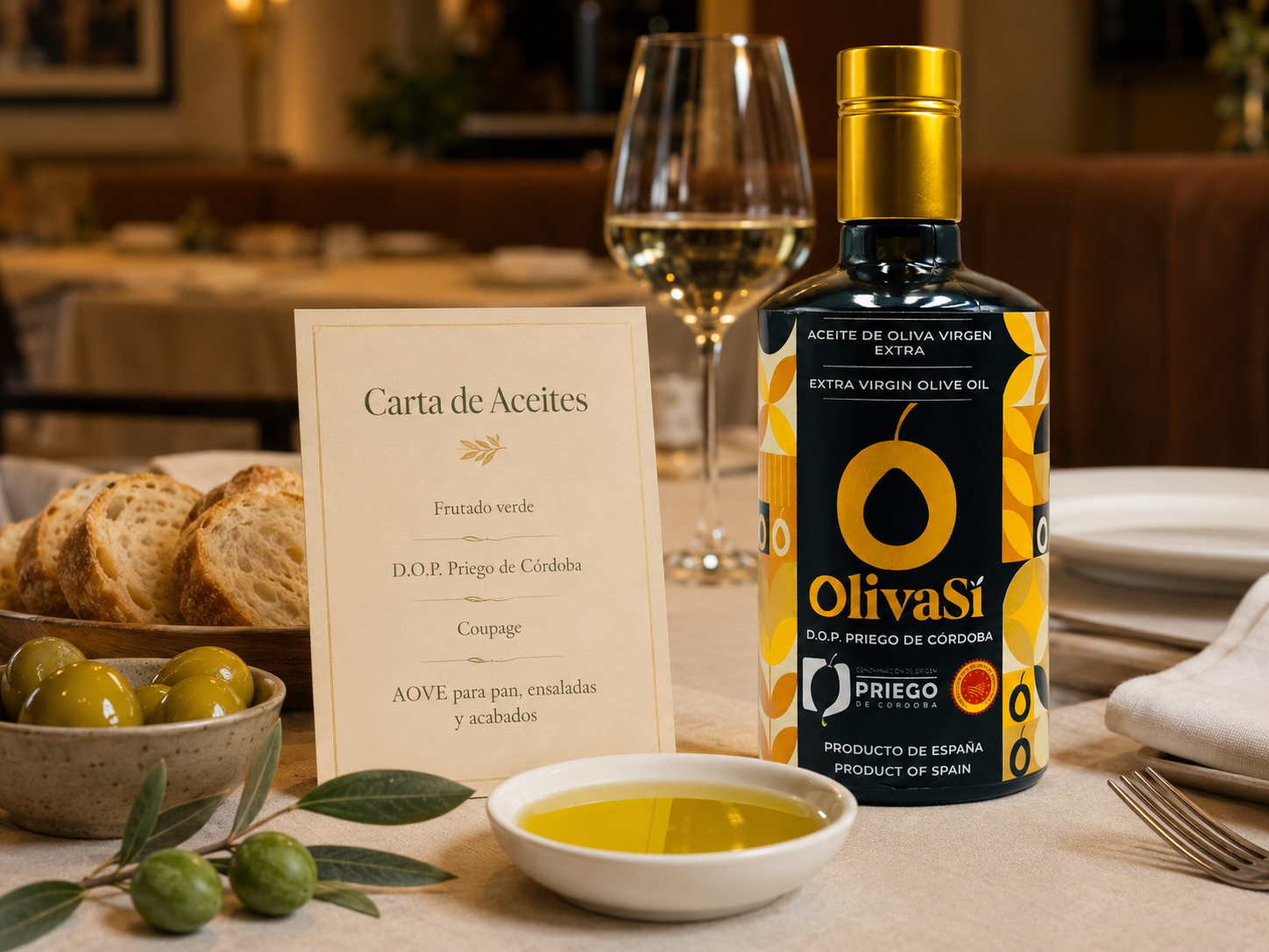 Carta de aceites en tu restaurante