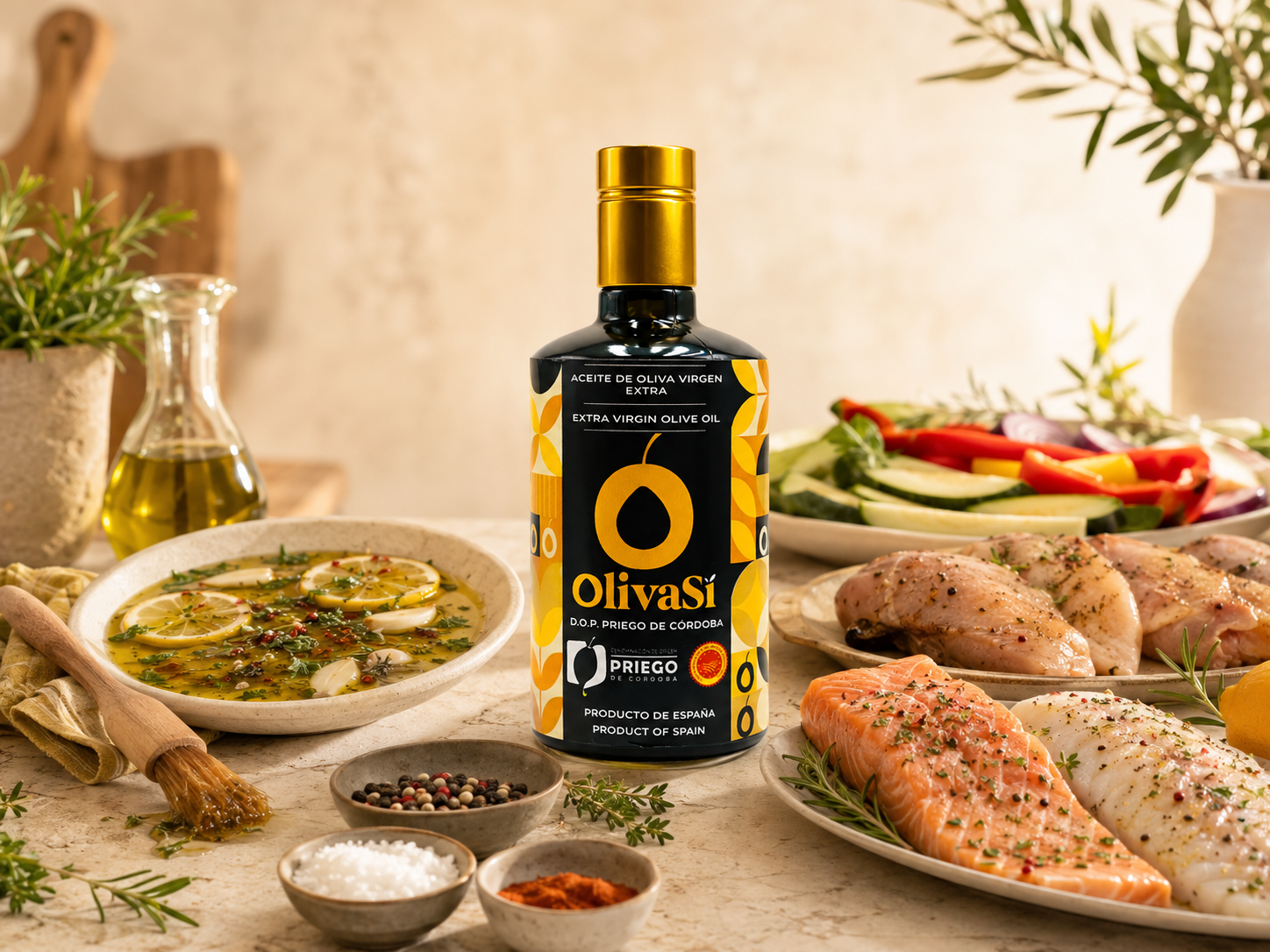 Marinar con aceite de oliva: más sabor para pollo, pescado y verduras