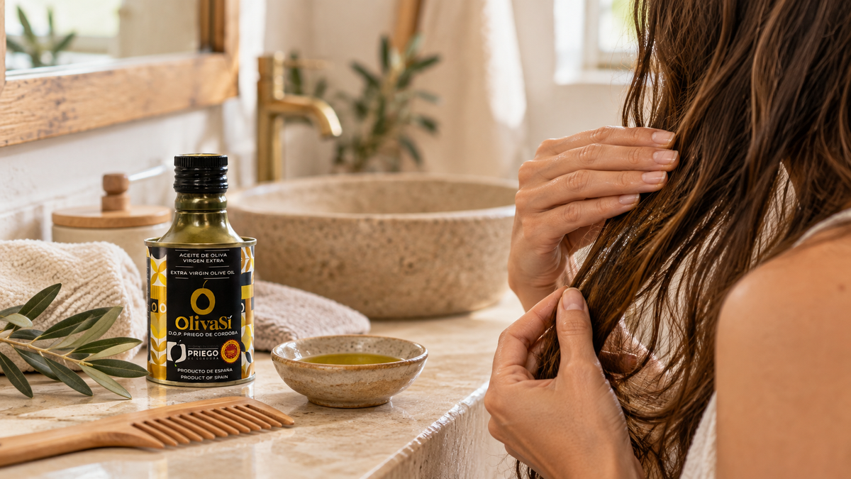 Aceite de oliva en el pelo: cómo se usa y qué esperar