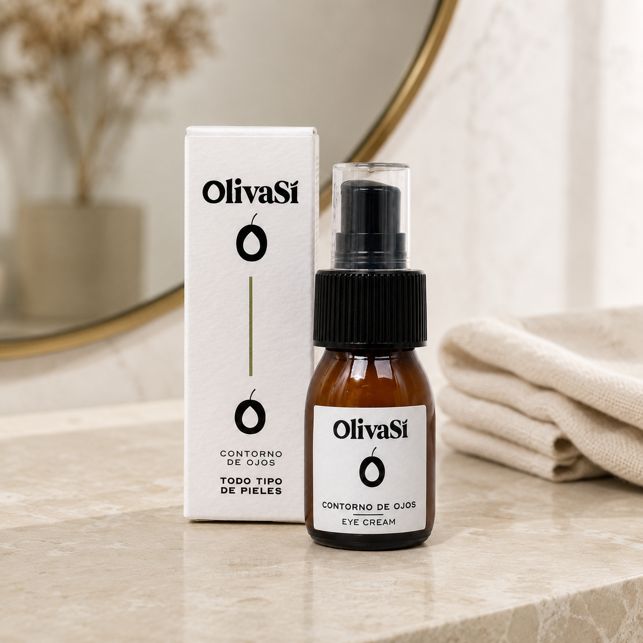 Contorno de Ojos Natural a Base de Aceite de Oliva Virgen Extra | COSMOS NATURAL | 30 ml