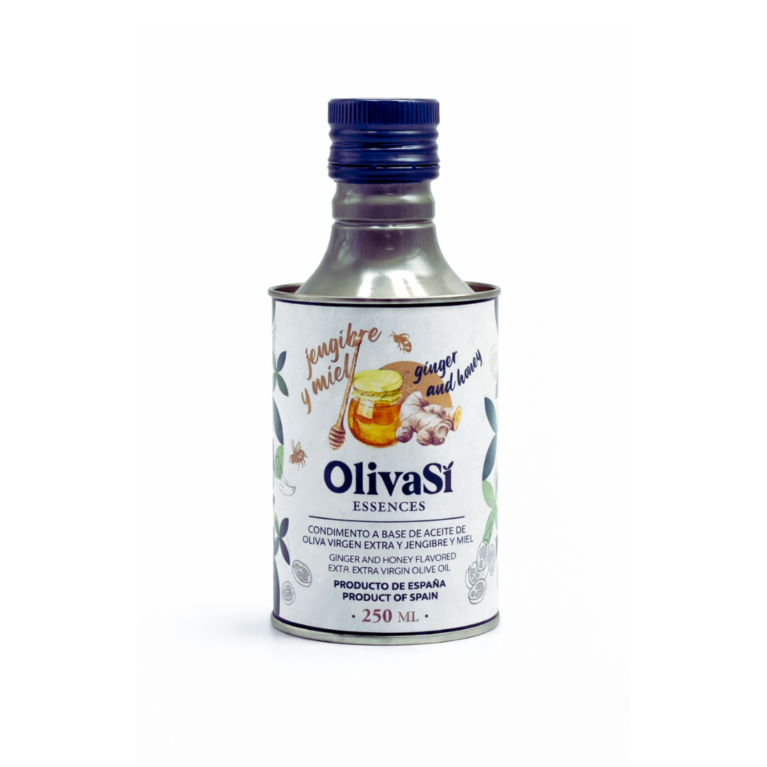 Condimento a base de Aceite de Oliva Virgen Extra con Jengibre y Miel · Oliva Sí Essences · 250 ml