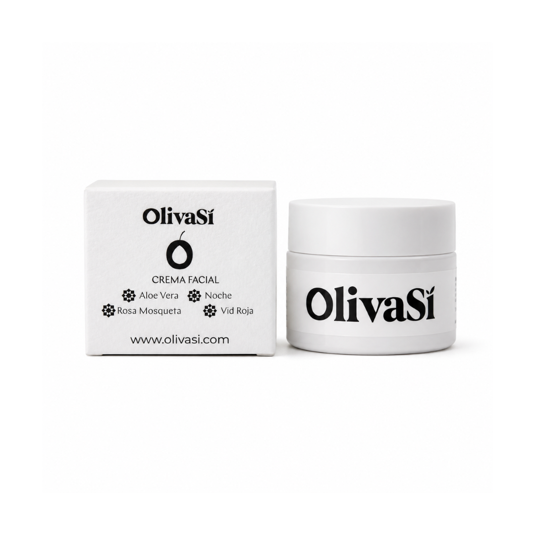 Crema Facial Día y Noche de Rosa Mosqueta con Aceite de Oliva Virgen Extra y FPS 50 ml