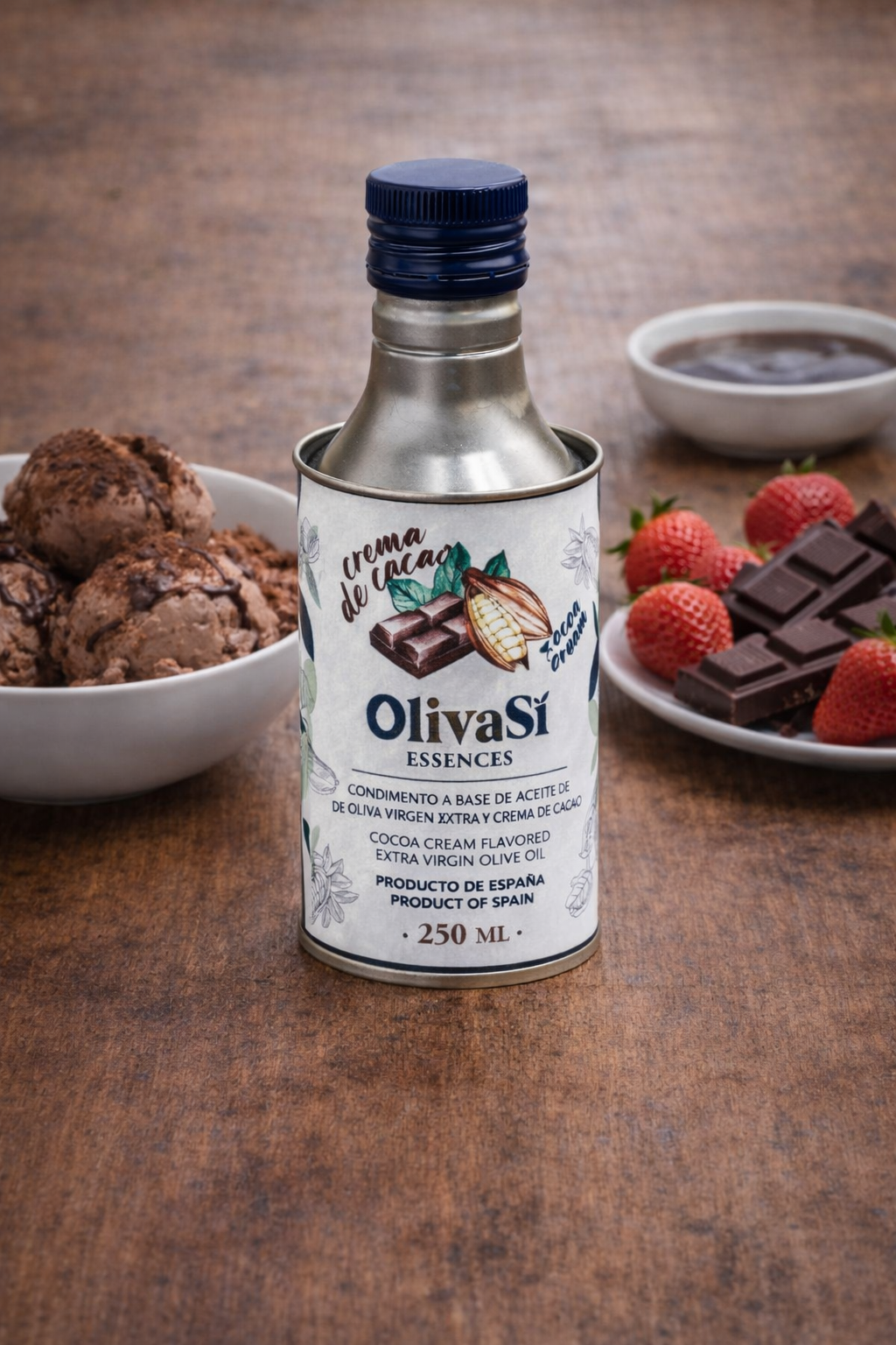 Aceite de Oliva Virgen Extra Aromatizado de Crema de Cacao, 250ml