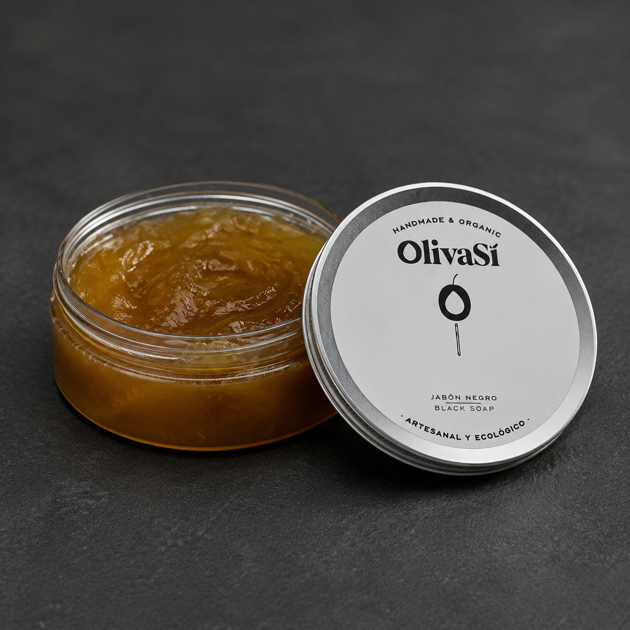 Jabón Negro Artesanal a Base de Aceite de Oliva Virgen Extra y Eucalipto | COSMOS NATURAL | 200 ml