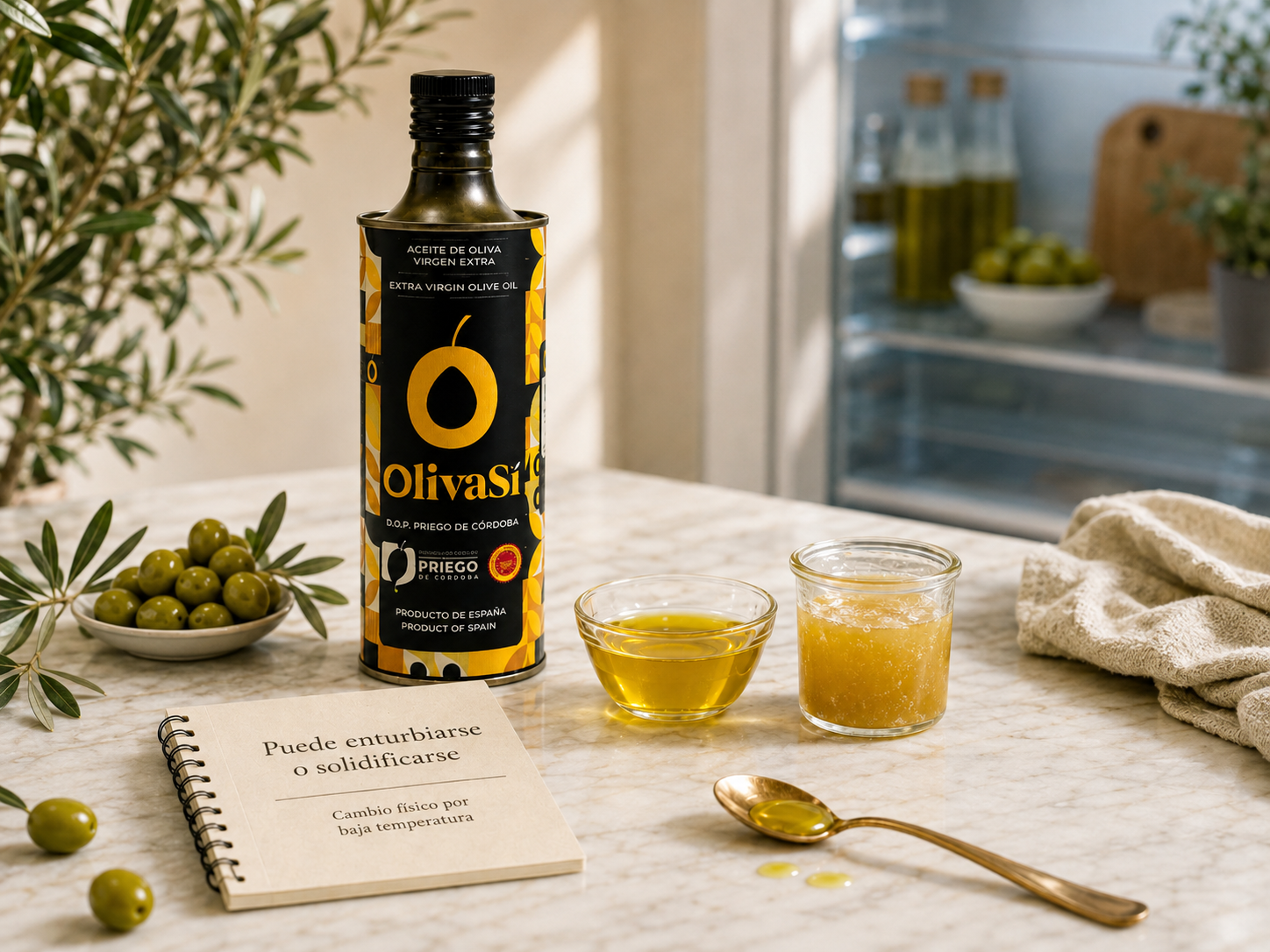 ¿El aceite de oliva se solidifica en la nevera? Qué significa realmente