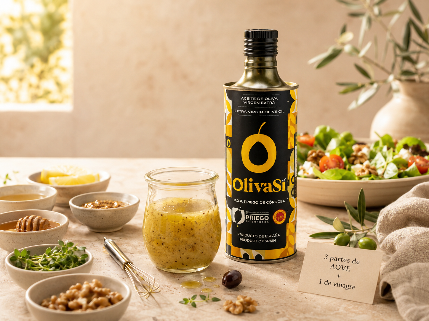 Vinagretas con AOVE: la proporción perfecta para más sabor