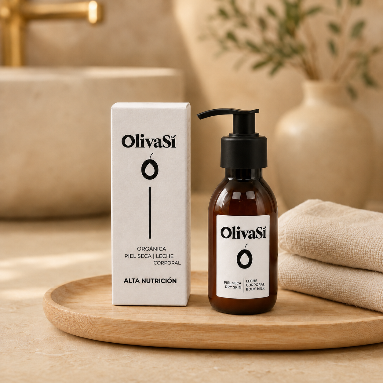 Leche Corporal Ecológica para Piel Seca a Base de Aceite de Oliva Virgen Extra | COSMOS ORGANIC | 100 ml