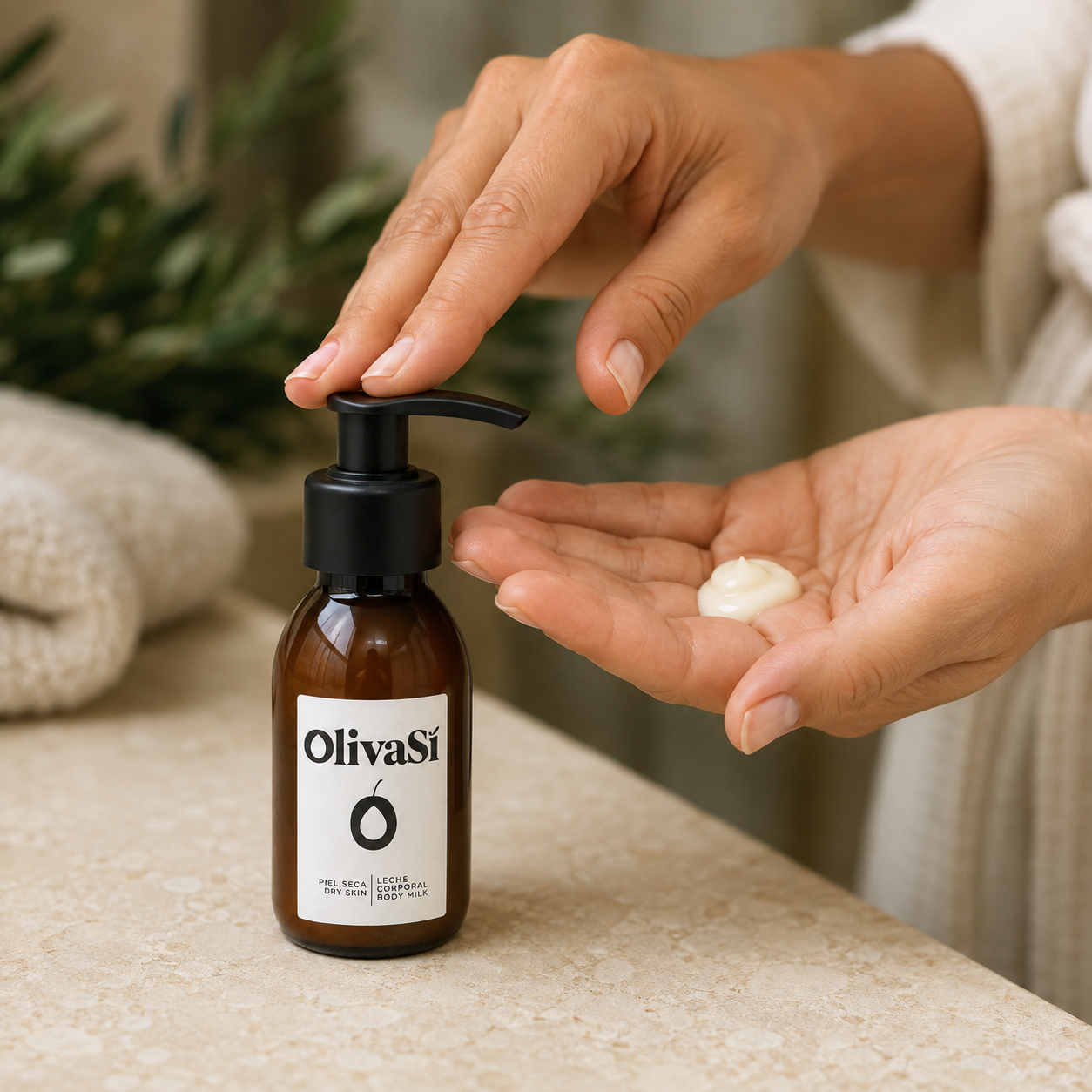 Leche Corporal Ecológica para Piel Seca a Base de Aceite de Oliva Virgen Extra | COSMOS ORGANIC | 100 ml