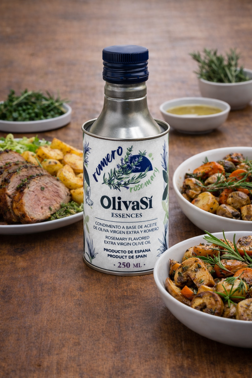 Oliva Sí Natives Olivenöl Extra Aromatisiert mit Rosmarin, 250ml