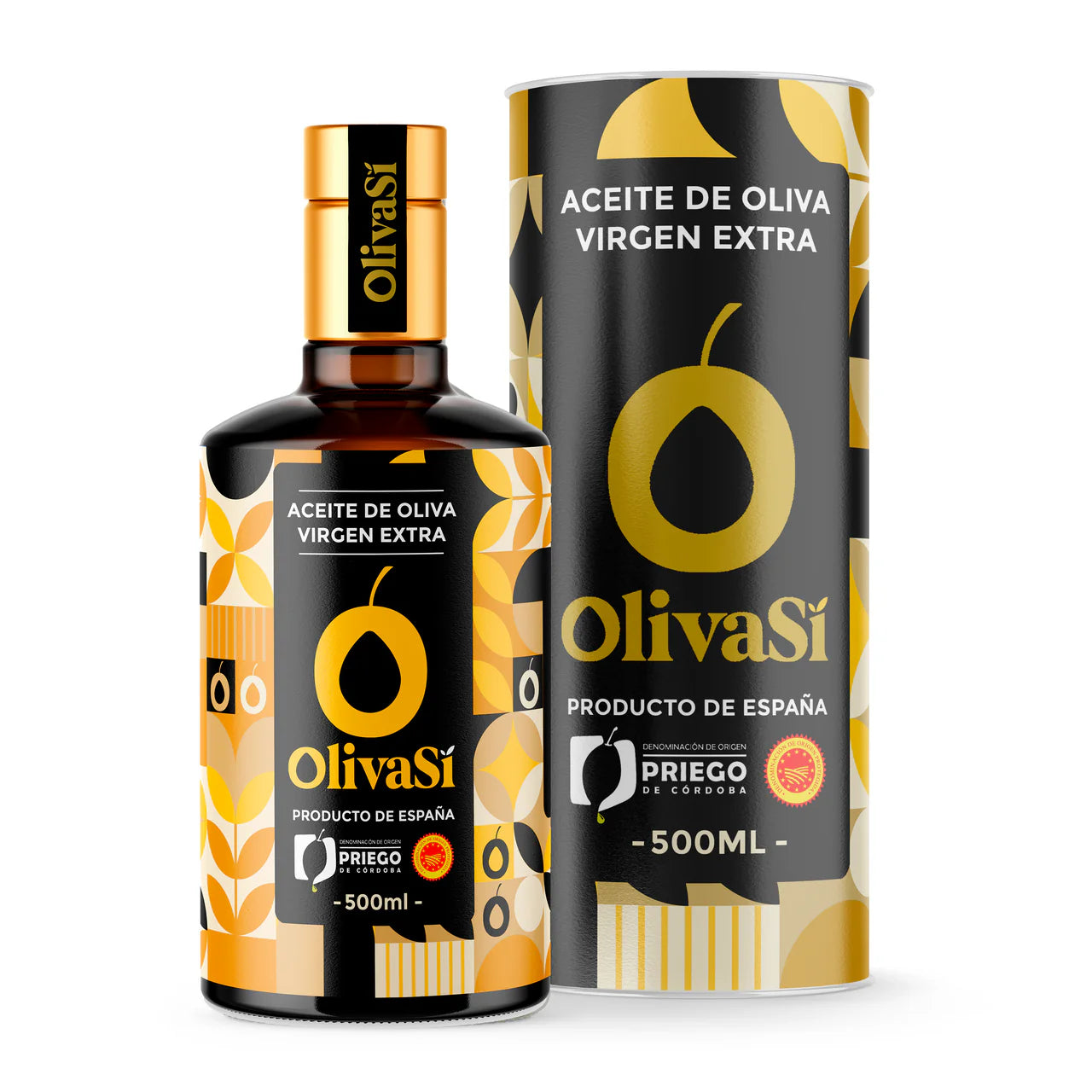 Estuche regalo aceite de oliva virgen extra Golden Edition 500ml - OLIVA SÍ DOP Priego de Córdoba