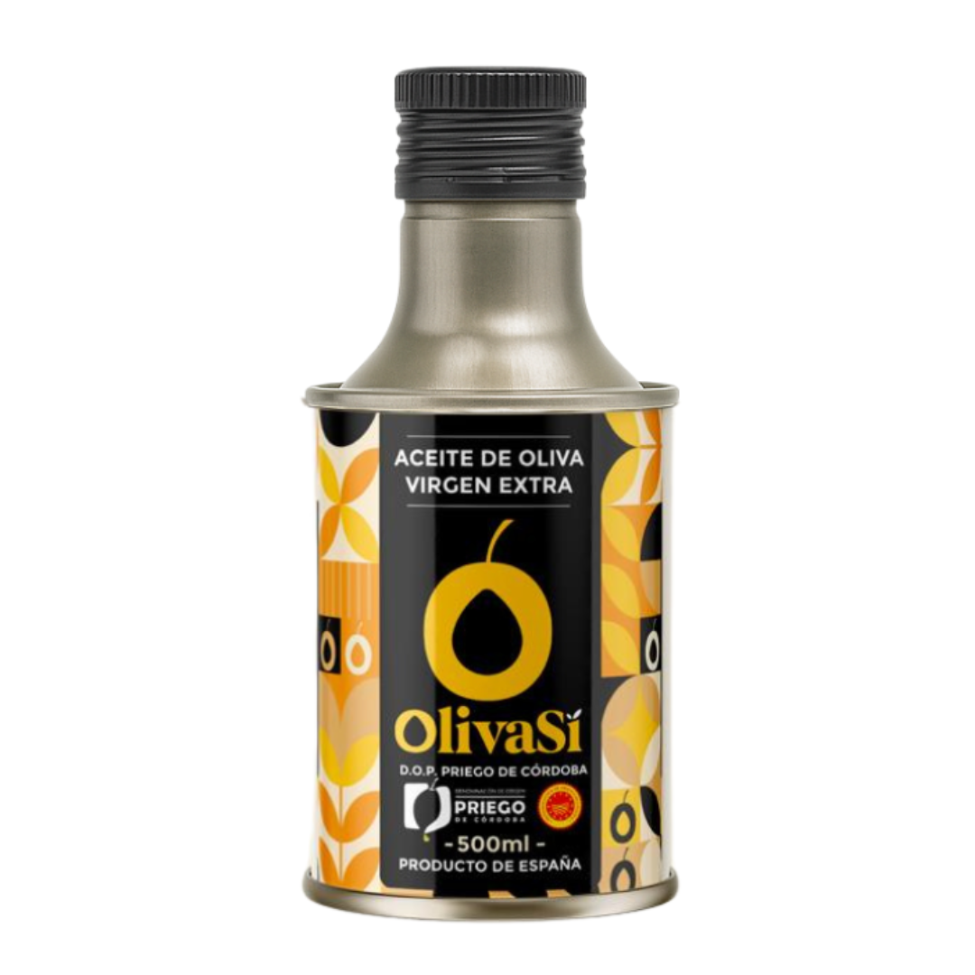 Extra Virgin Olive Oil with Designation of Origin Priego de Córdoba, <tc>Oliva Sí</tc> Golden Edition, 250ml Can, Hojiblanco-Picual-Picudo