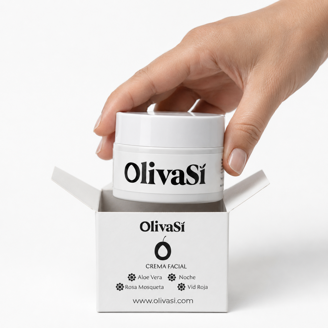 Crema Facial Día y Noche de Rosa Mosqueta con Aceite de Oliva Virgen Extra y FPS 50 ml