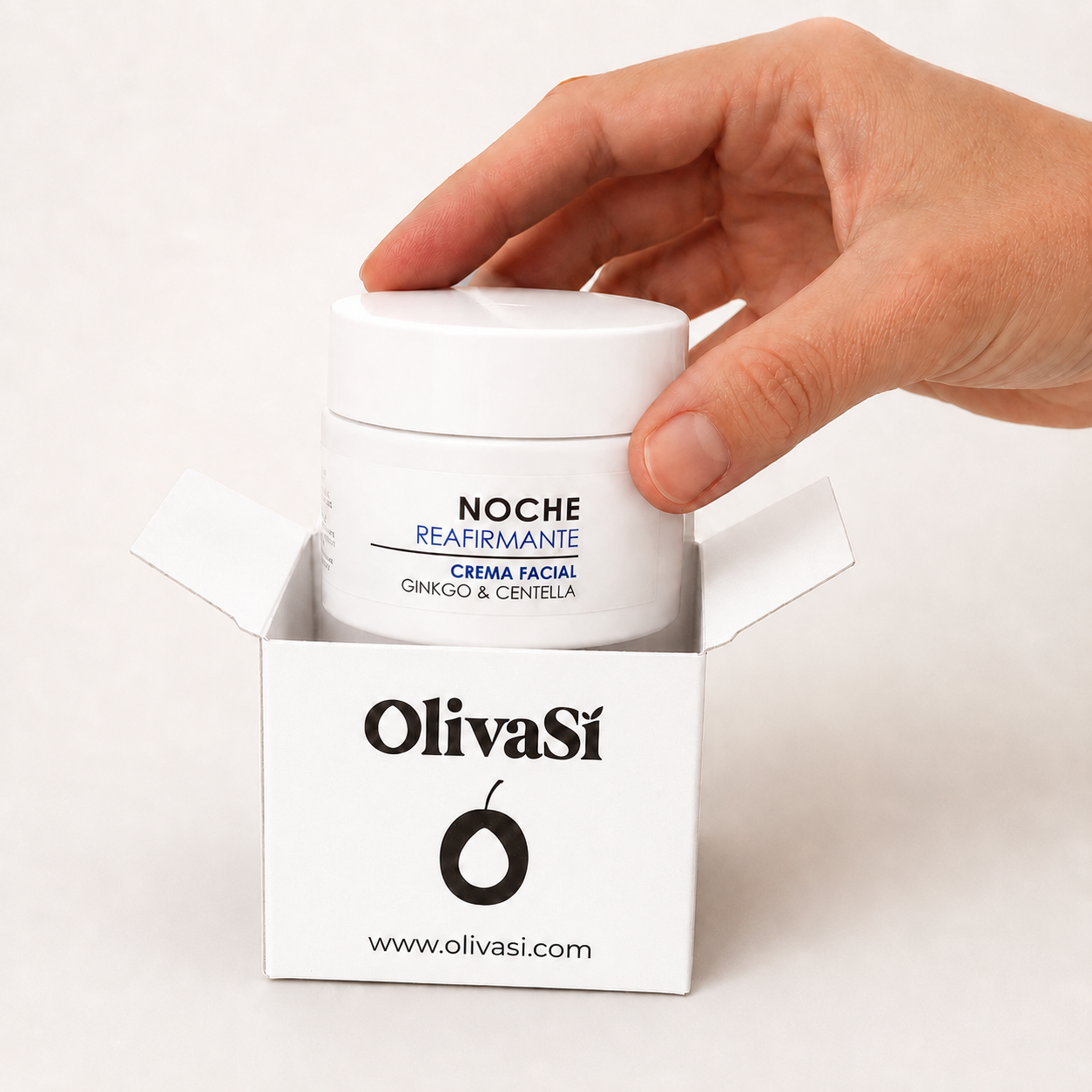 Crema Facial Reafirmante de Noche a Base de Aceite de Oliva Virgen Extra y Rosa Mosqueta | 50 ml