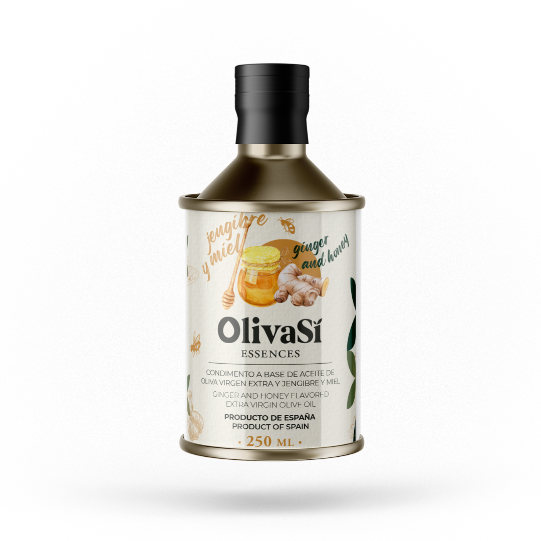 Aceite de Oliva Virgen Extra Aromatizado de Jengibre y Miel, 250ml